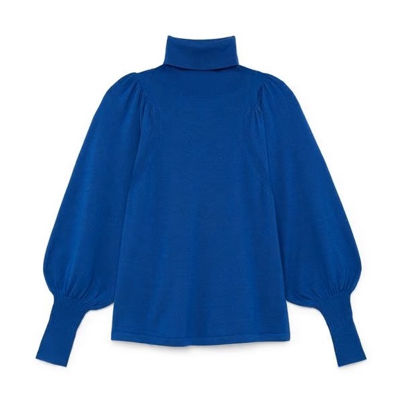 APIECE APART Dewi Turtleneck Sweater in Blue 395$ - Picture 4 of 7